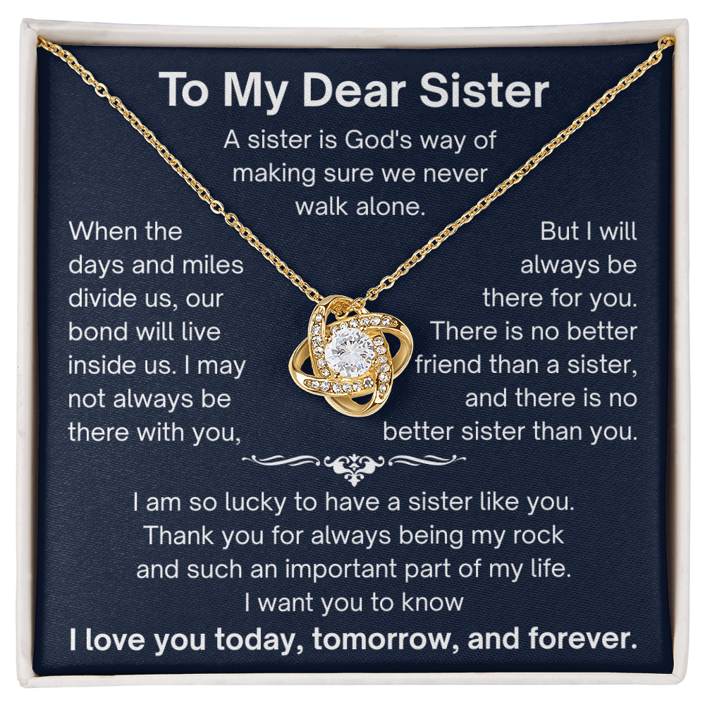 To My Daughter - My Best Friend, and My Forever Friend - Love Knot Necklace