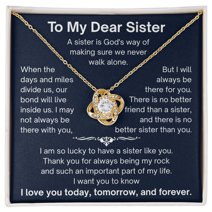 To My Daughter - My Best Friend, and My Forever Friend - Love Knot Necklace