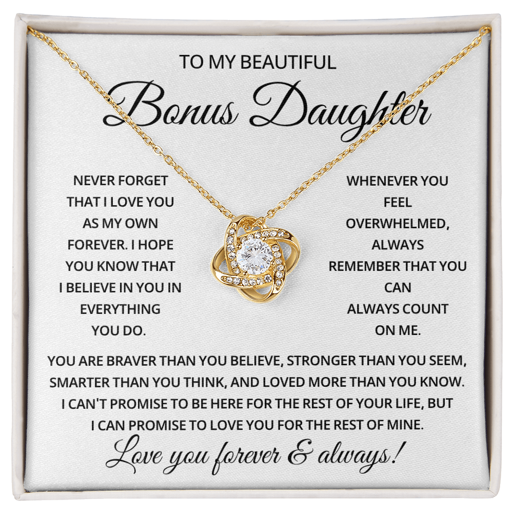 To My Bonus Daughter - The Most Beautiful Chapters Of My Life - 14K Jewelry