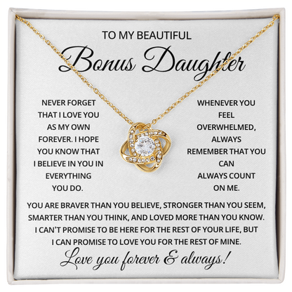To My Bonus Daughter - The Most Beautiful Chapters Of My Life - 14K Jewelry