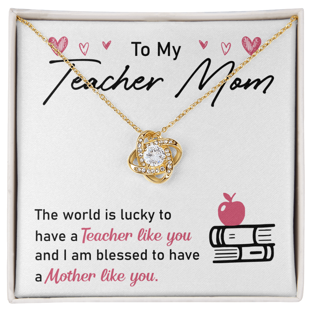 To My Teacher Mom Gift from Son or Daughter | Best Selling 2026 Strength and Love Necklace