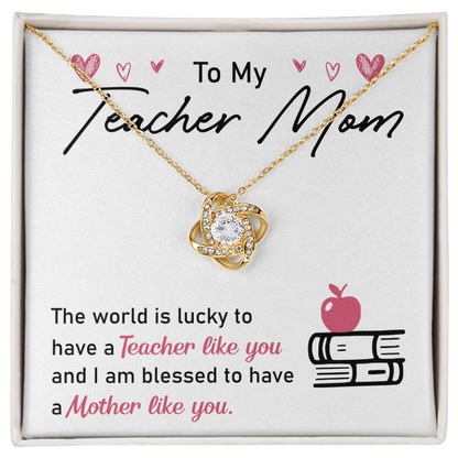 To My Teacher Mom Gift from Son or Daughter | Best Selling 2026 Strength and Love Necklace