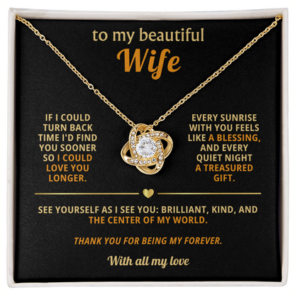 To My Beautiful Wife - You Are My Source of Joy and the Whole of My Heart - Necklace