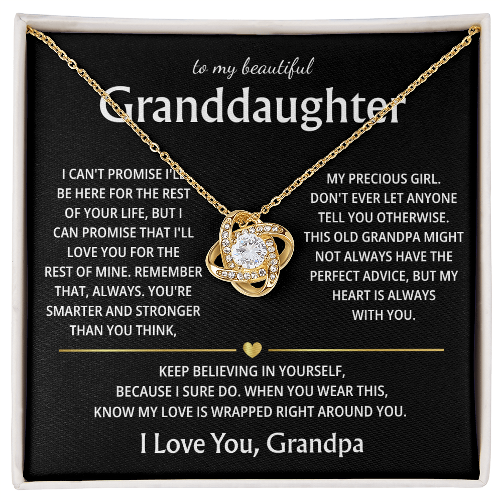 To My Granddaughter Necklace – Heartfelt Gift from Grandpa
