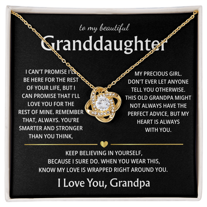 To My Granddaughter Necklace – Heartfelt Gift from Grandpa
