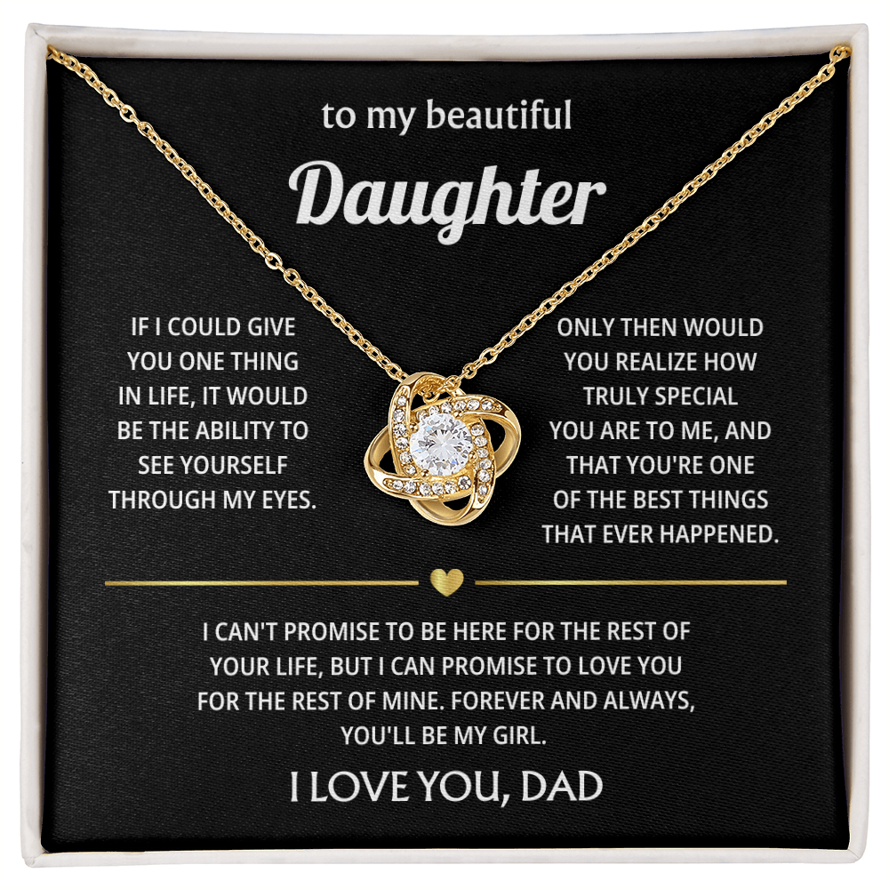 To My Beautiful Daughter | Never Forget How Much I Love You | Heartfelt Jewelry Gift