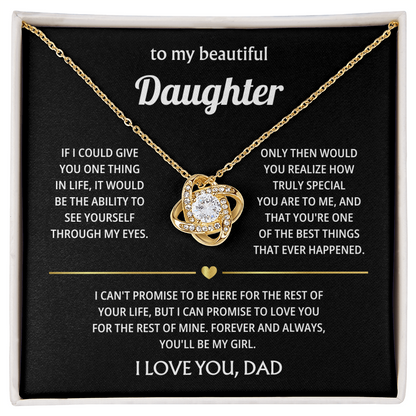 To My Beautiful Daughter | Never Forget How Much I Love You | Heartfelt Jewelry Gift