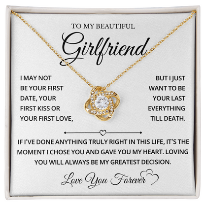 Girlfriends Gifts Romantic Love Knot Pendants On Anniversary, Valentine Day