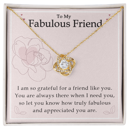 To My Best Friend - Good Friends Are Like Stars - Love Knot Necklace