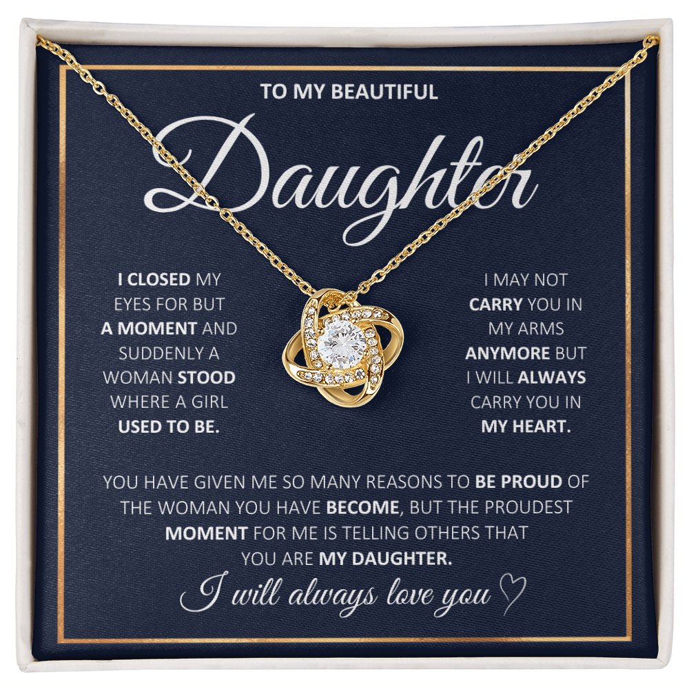 To My Daughter Necklace | Meaningful 2026 "Love You Forever" Gift from Mom or Dad