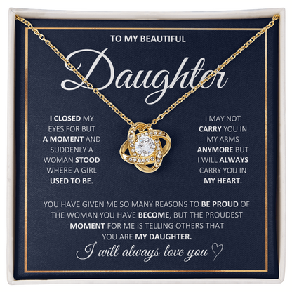 To My Daughter Necklace | Meaningful 2026 "Love You Forever" Gift from Mom or Dad