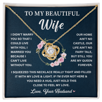 To My Precious Wife – You Are My Happiness, My Strength – Necklace Gift for Her