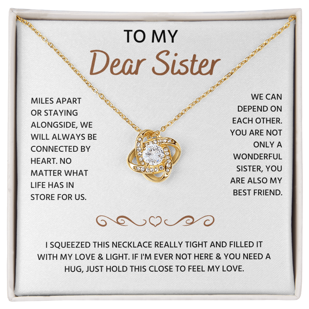 To My Sister Necklace – Heartfelt Sister Gift for Sister