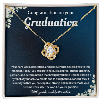 Congratulation On Your Graduation Day - Love Knot Necklace