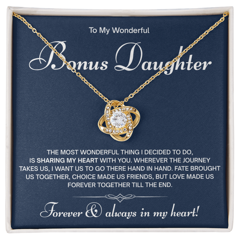 To My Bonus Daughter Necklace – A Gift from the Heart