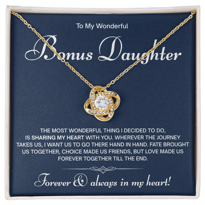 To My Bonus Daughter Necklace – A Gift from the Heart