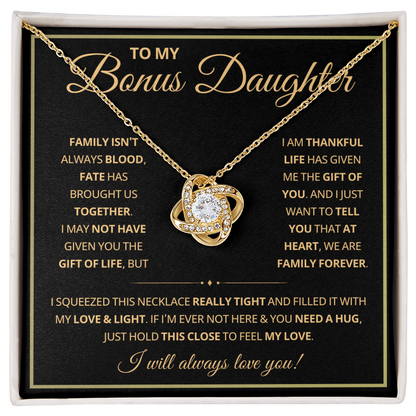 Bonus Daughter Necklace Gifts From Stepdad Stepmom With Heartfelt Message