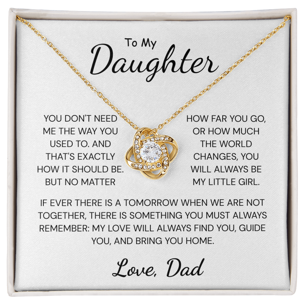To My Amazing Daughter Necklace - Love Knot Necklace from Mom, Gift for Daughter