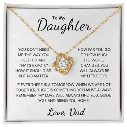 To My Amazing Daughter Necklace - Love Knot Necklace from Mom, Gift for Daughter