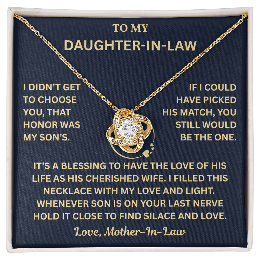 Daughter in Law Gifts From Mom & Dad Necklace With Heartfelt Message