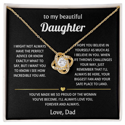 To My Beautiful Daughter – My Love for You Will Last Forever – Heartfelt Keepsake Gift