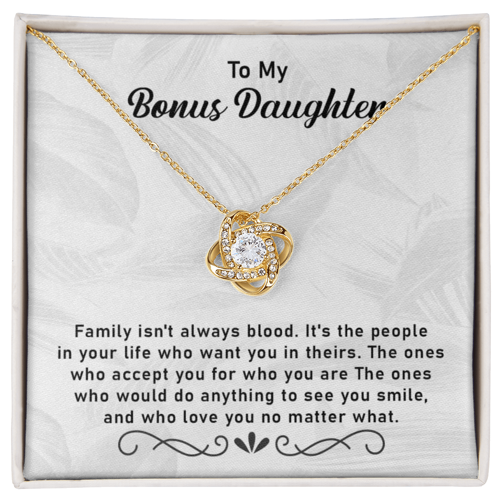 To My Bonus Daughter Necklace Gifts From Stepdad Stepmom