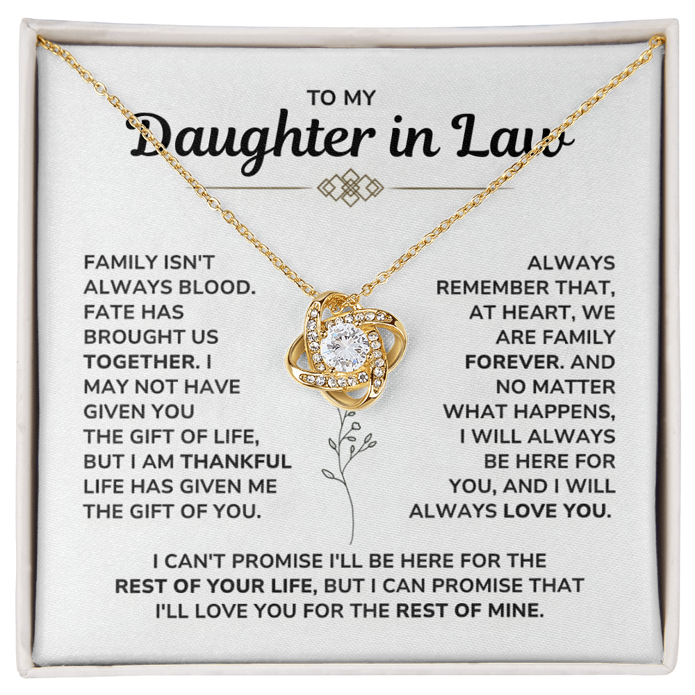 To My Daughter in Law Necklace - Heartfelt Gifts For Her