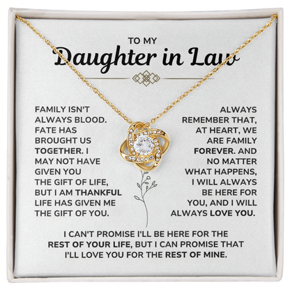 To My Daughter in Law Necklace - Heartfelt Gifts For Her