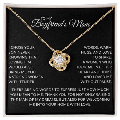 To My Boyfriends Mom Necklace, Mothers Day Gifts For Boyfriends Mom From Girlfriend
