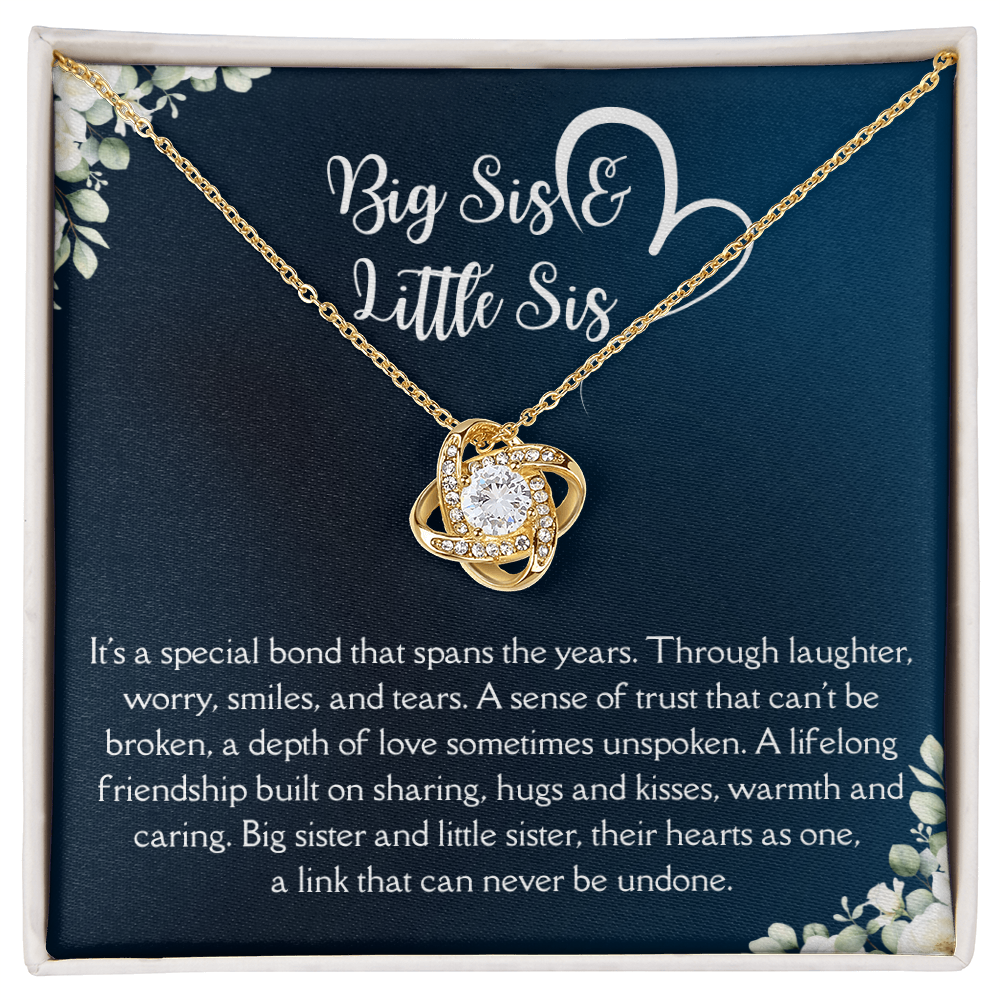 Big Sis Little Sis Necklace – Sister Gift Jewelry, Birthday Gift for Big Sister Little Sister