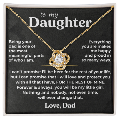 To My Daughter Necklace – Forever Loved Gift from Dad