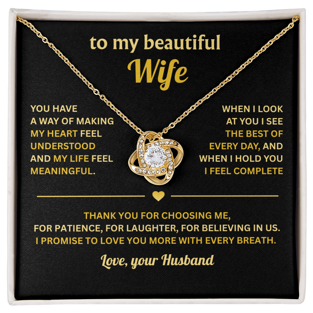 To My Wife Necklace From Husband - Soulmate Necklace for Women