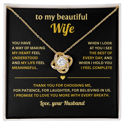 To My Wife Necklace From Husband - Soulmate Necklace for Women