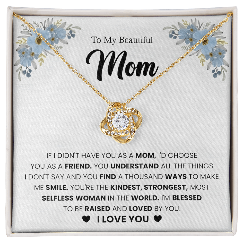 To My Beautiful Mom Necklace, Gift for Mom From Daughter or Son
