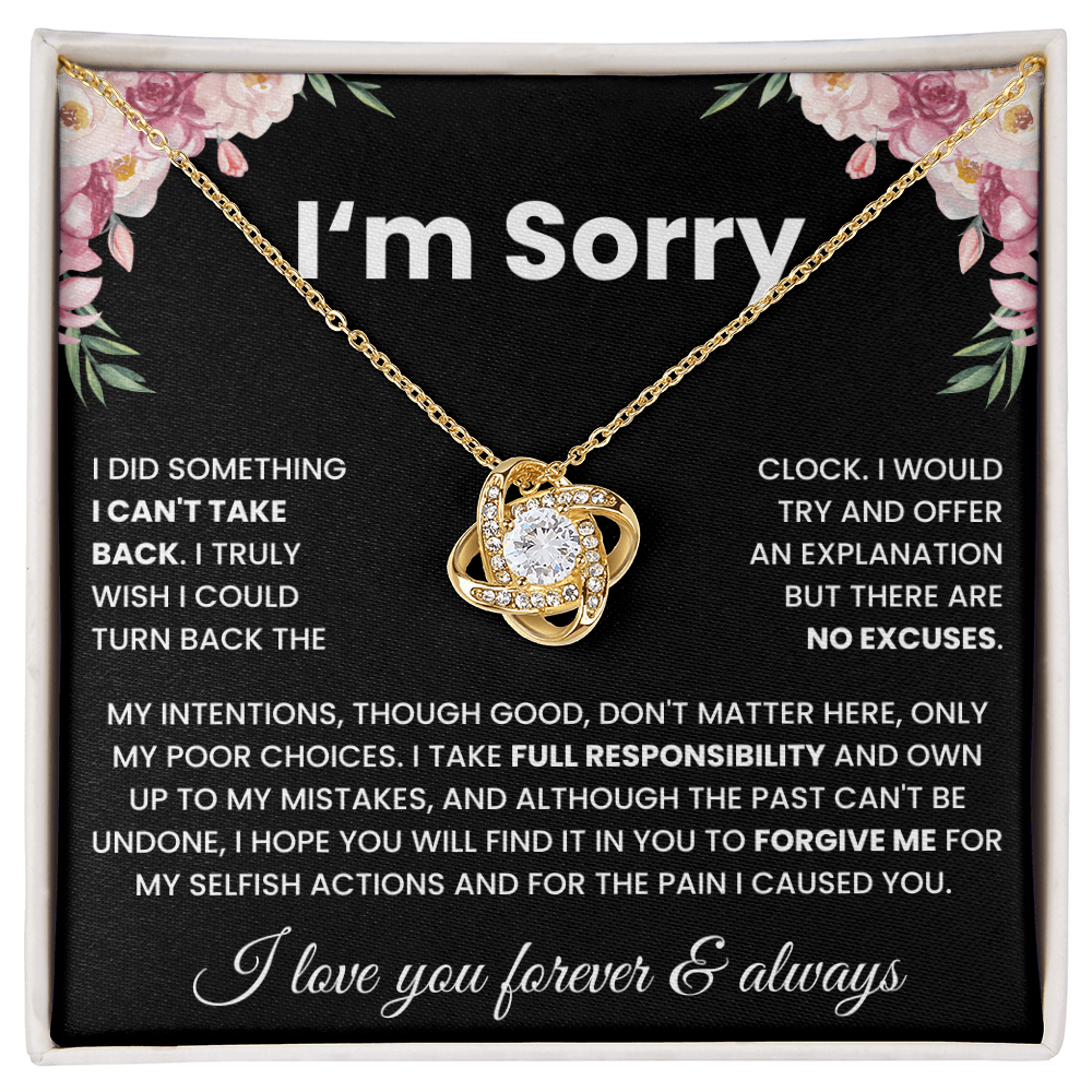 I'm Sorry My Love Necklace – Romantic Apology Gift for Wife or Girlfriend