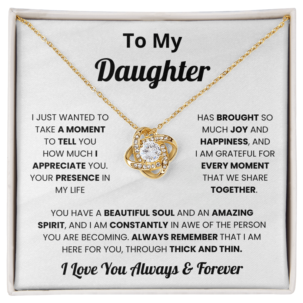 To My Daughter - I Love You Always and Forever - Necklace for Daughter in Law