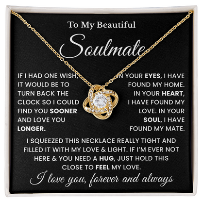To My Soulmate Necklace, Jewelry for Girlfriend, Wife Gift From Husband
