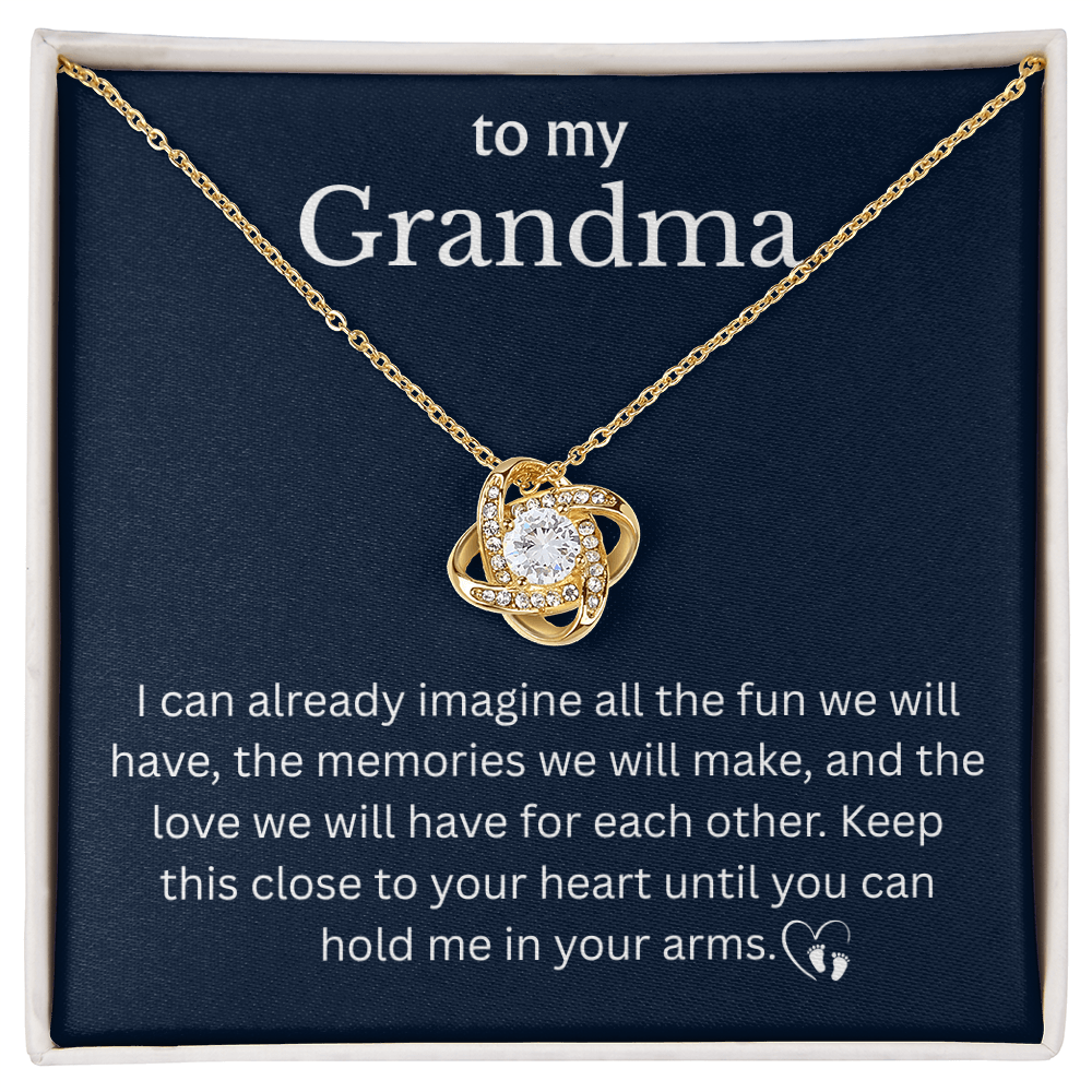 New Grandma Gift, First Time Grandma Baby Announcement Grandparent Necklace