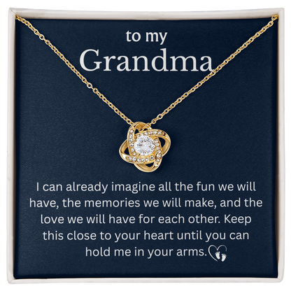 New Grandma Gift, First Time Grandma Baby Announcement Grandparent Necklace
