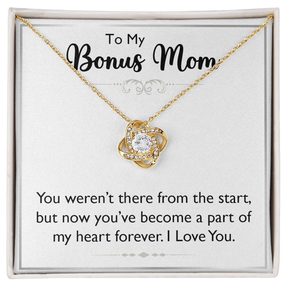 To My  Bonus Mom Gifts on Mothers Day - Love Knot Necklace