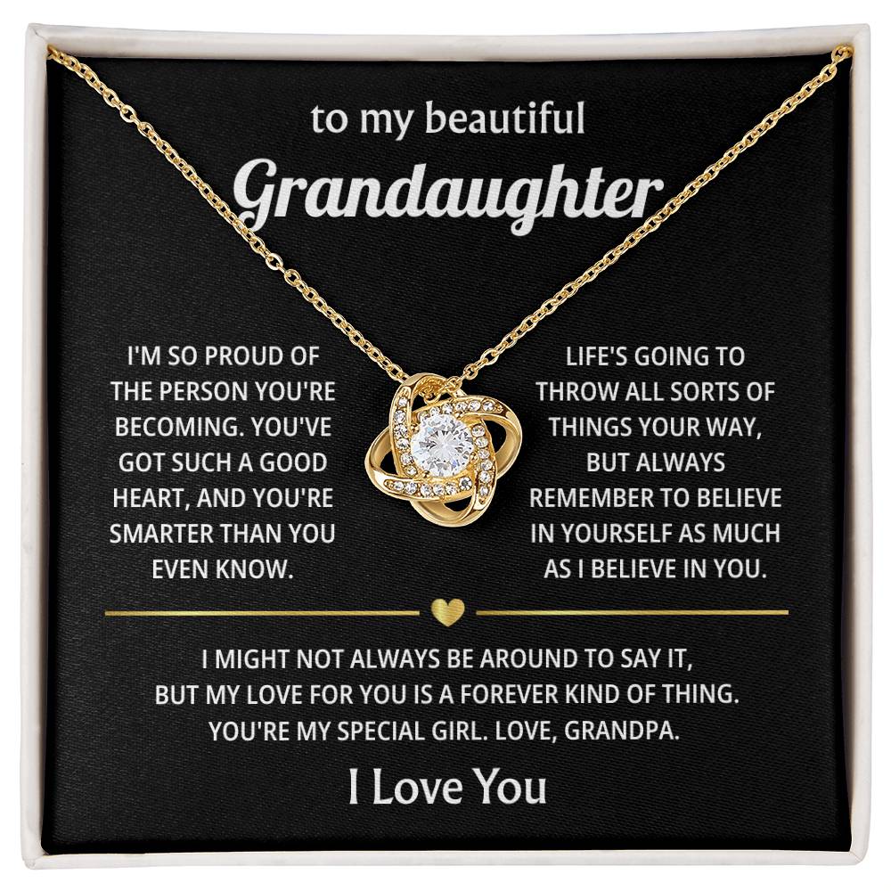 Gift for Granddaughter - I Will Always & Forever Love You - Necklace