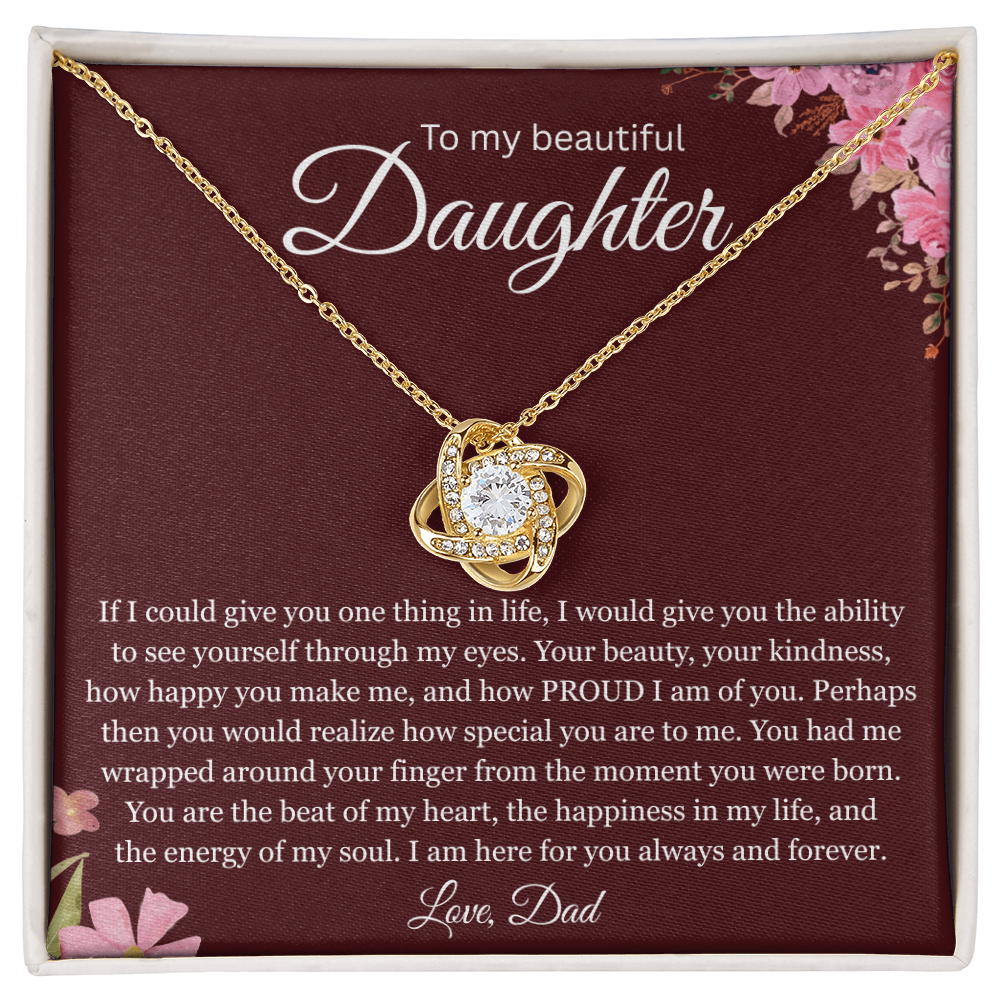 To My Daughter Necklace – Meaningful Gift Necklace from Mom or Dad