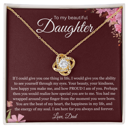 To My Daughter Necklace – Meaningful Gift Necklace from Mom or Dad