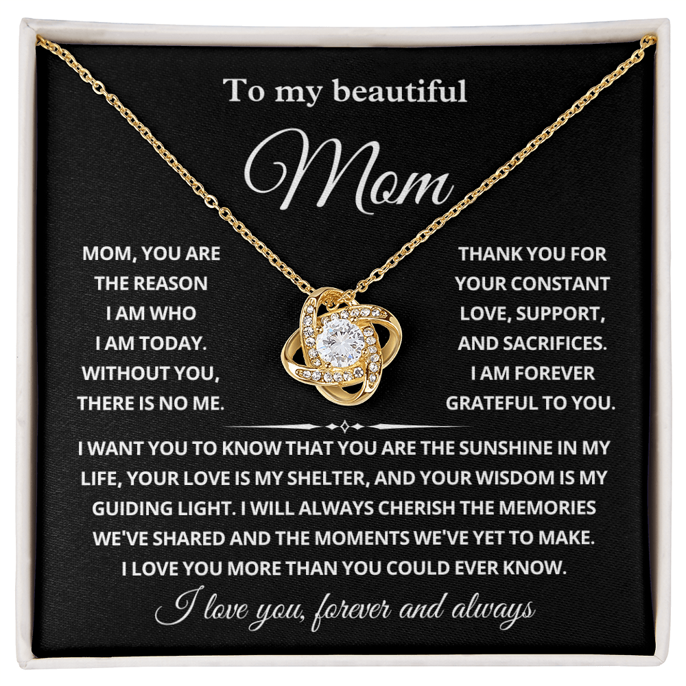 To My Mom Necklace Gifts Meaningful Gift to Mom From Son, Girlfriend to Boyfriend's Mom Gifts