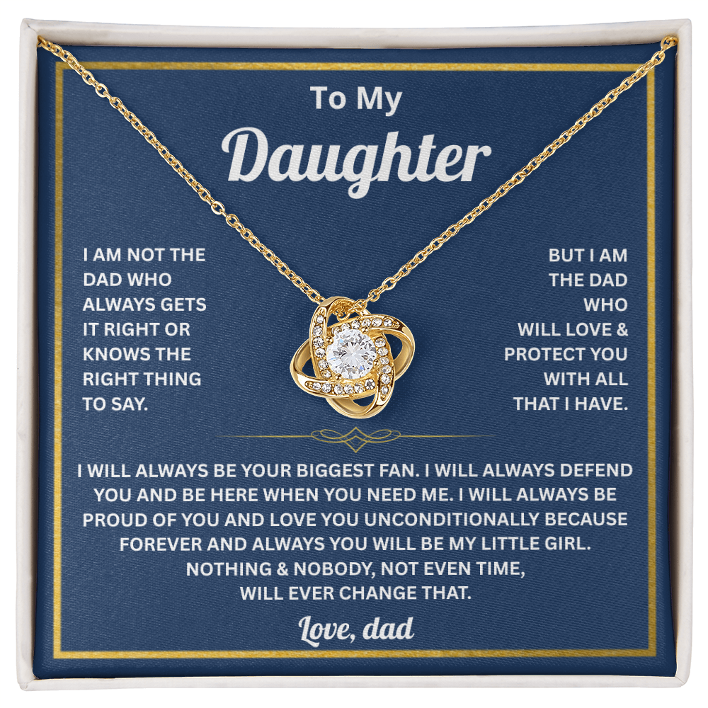 To My Daughter Necklace From Dad, Daddy to Daughter Jewelry - Birthday, Christmas Presents
