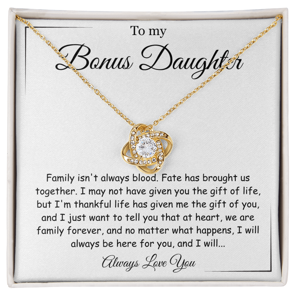 To My Bonus Daughter - Hold This Beautiful Jewelry Close to Feel My Love