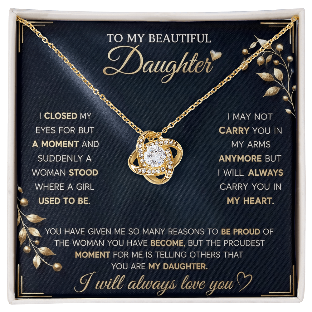 To My Beautiful Daughter Necklace - Gifts From Dad and Mom