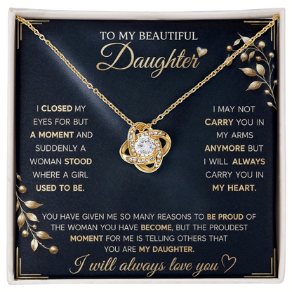 To My Beautiful Daughter Necklace - Gifts From Dad and Mom