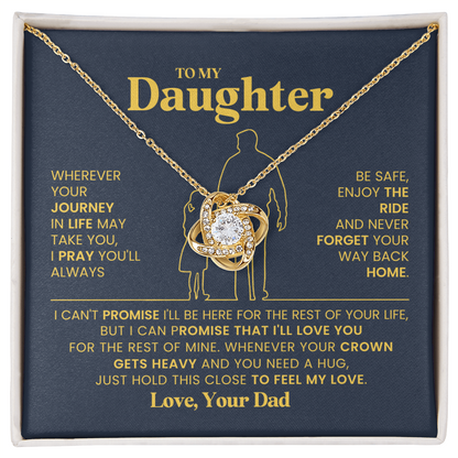 To My Daughter Necklace from Dad | Meaningful Birthday Gift for Her