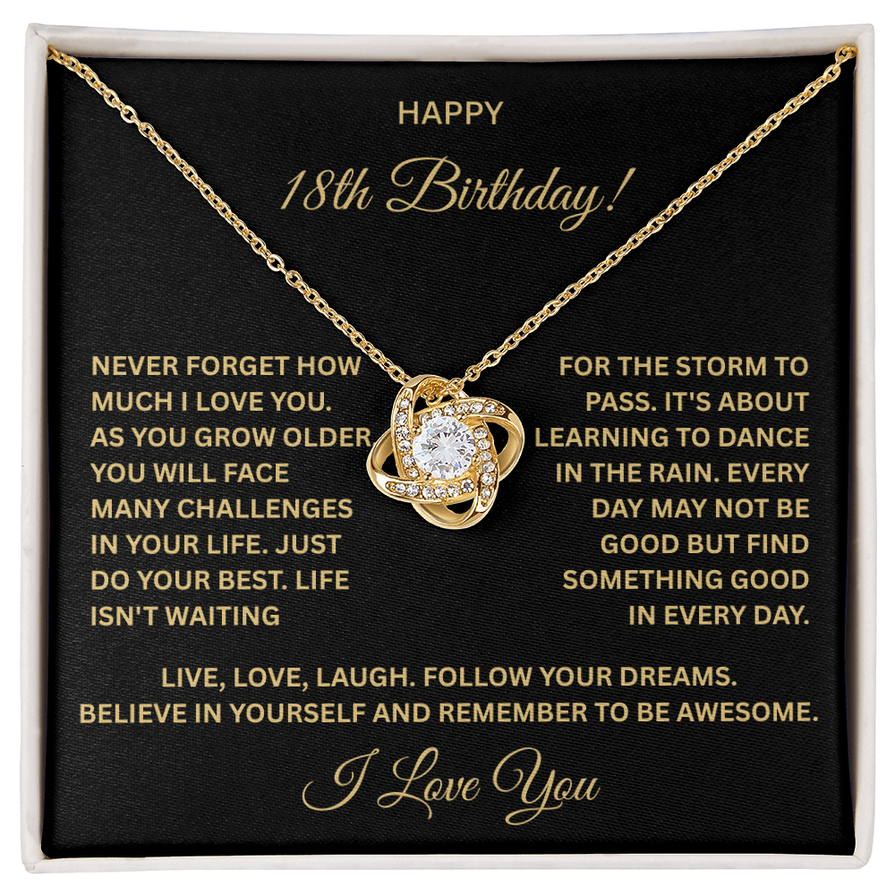 18th Birthday Necklace for Granddaughter – Special Gift from Grandma or Grandpa